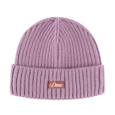 Dime Cursive Fold Beanie - Pink Lilac