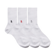 Gramicci Basic Crew 3 Pack Socks - White