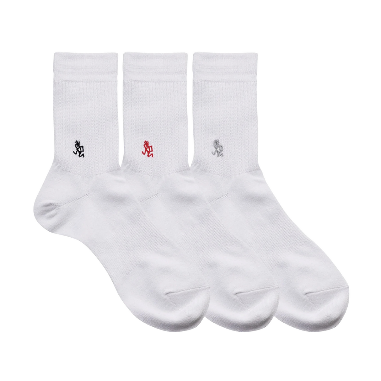 Gramicci Basic Crew 3 Pack Socks - White