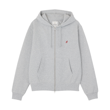 Gramicci One Point Zip Hooded Sweatshirt - Grey Heather