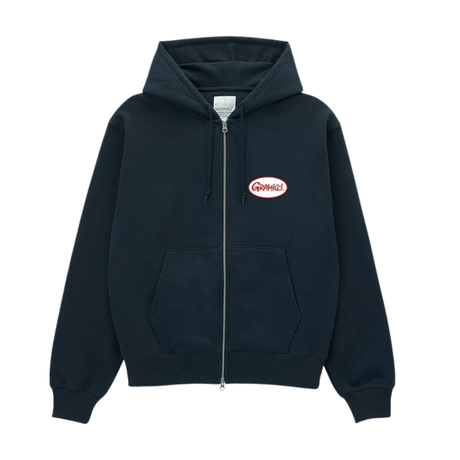 Gramicci Oval Patch Zip Hooded Sweatshirt - Vintage Black