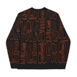 Helas Abstract Knitted Crewneck Sweatshirt - Black / Brown