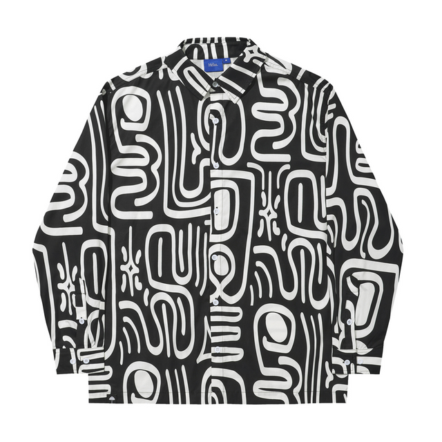 Helas Abstract Shirt - Black / White