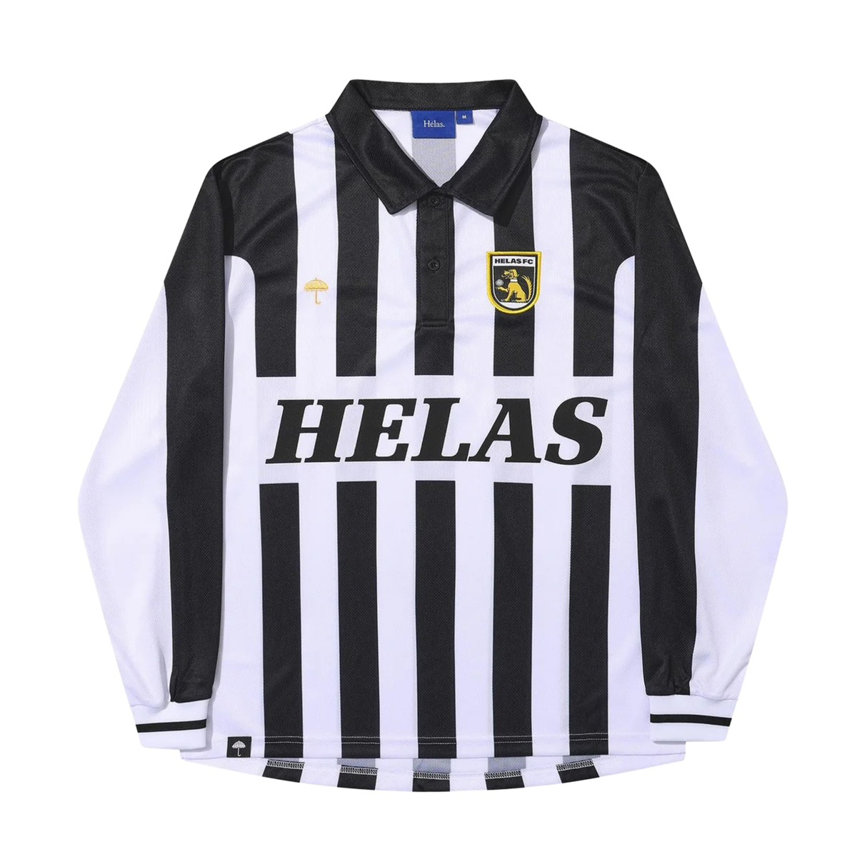 Helas FC Long Sleeve Polo Shirt - Black / White