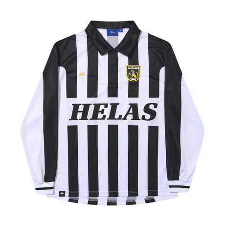 Helas FC Long Sleeve Polo Shirt - Black / White