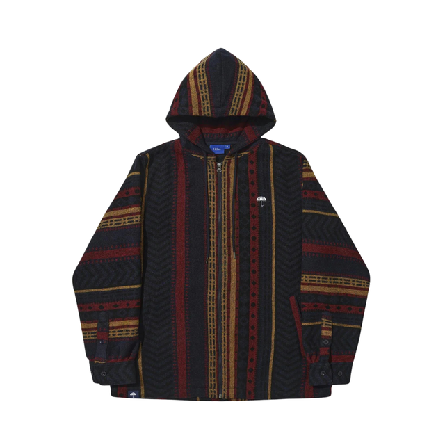 Helas Nomad Full Zip Hoodie - Black / Red