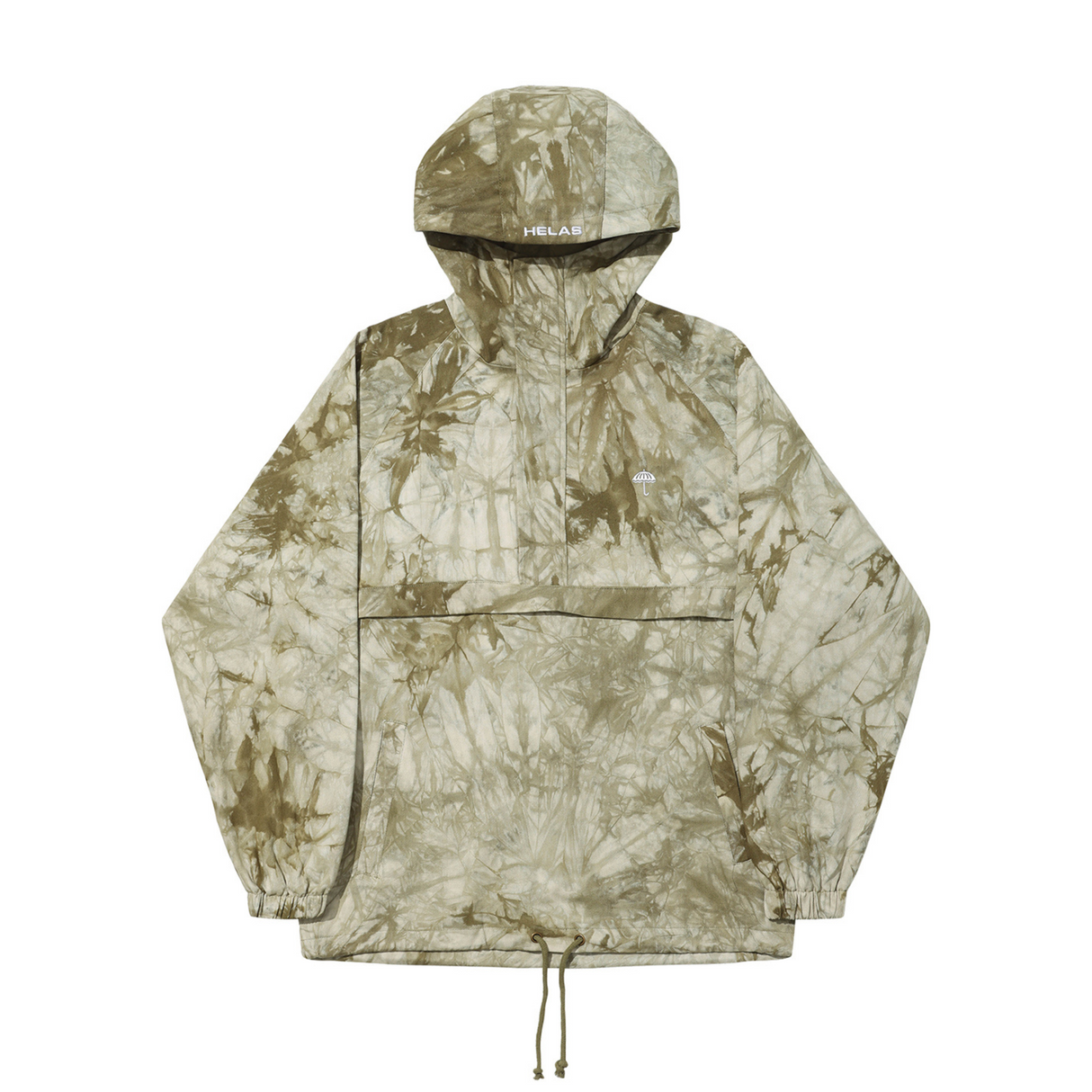 Helas Tie Camo Quarter Zip Jacket - Tie Dye Beige