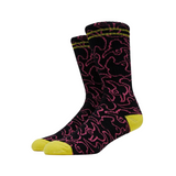 Krooked Birds Socks - Black / Pink / Yellow