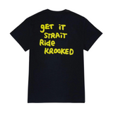 Krooked Strait Eyes Pocket T-Shirt - Black / Yellow