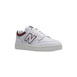 New Balance 480 Shoes - White / Burgundy (BB480LDB)