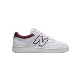 New Balance 480 Shoes - White / Burgundy (BB480LDB)