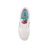 New Balance 480 Shoes - White / Burgundy / Teal (BB480LFT)