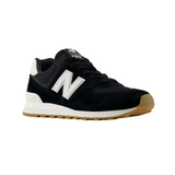 New Balance 574 Shoes - Black / White / Gum (U574RAB)