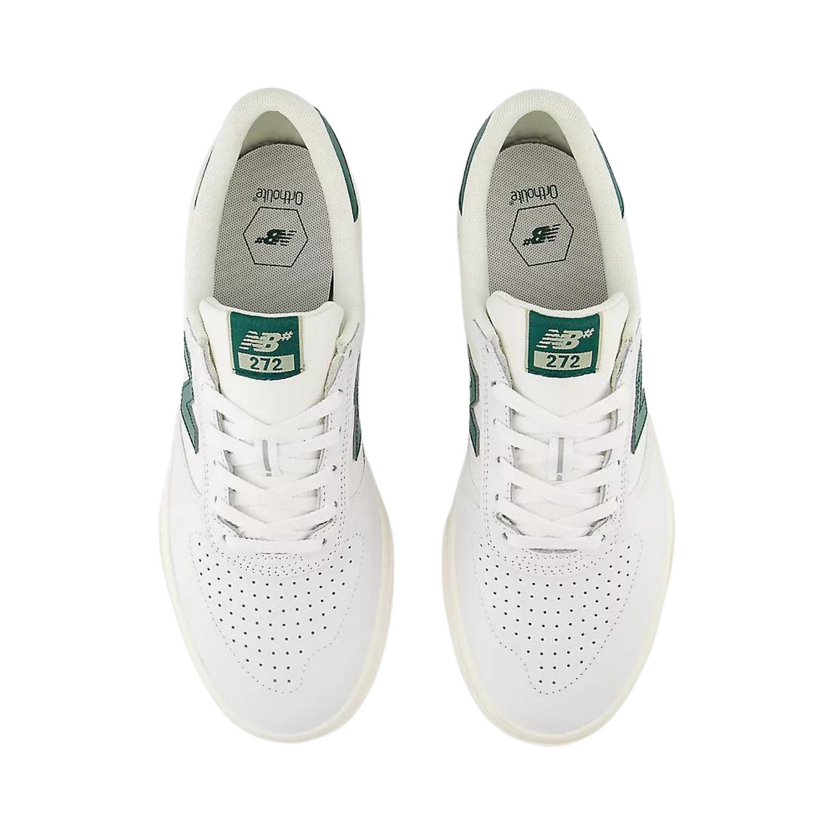 New Balance Numeric 272 Shoes - White / Forest Green (NM272NAB)