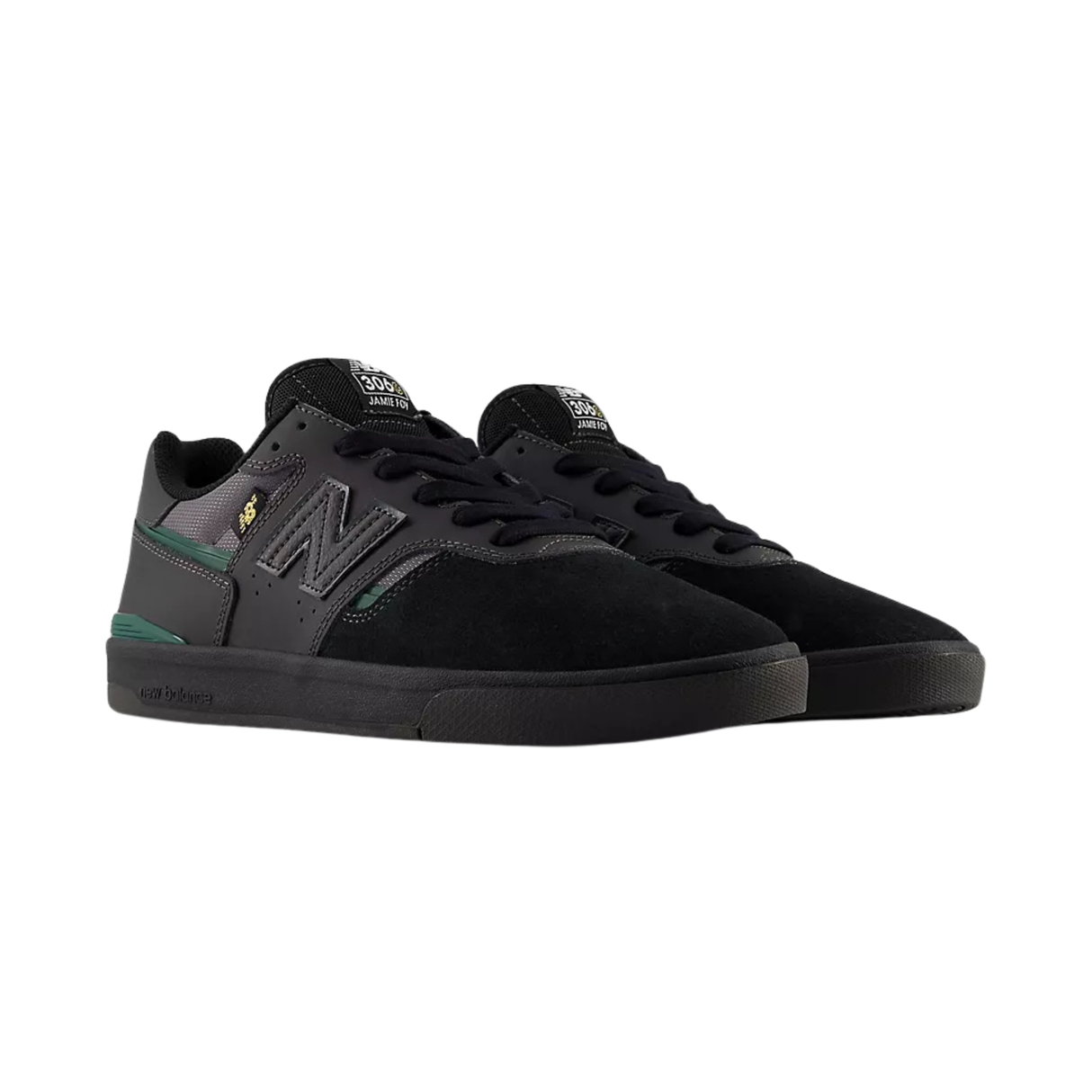 New Balance Numeric 306 Jamie Foy Cup Shoes - Black / Nightwatch Green (UN306CSP)