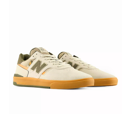 New Balance Numeric 306 Jamie Foy Cup Shoes - Timberwolf / Dark Moss (UN306CBM)