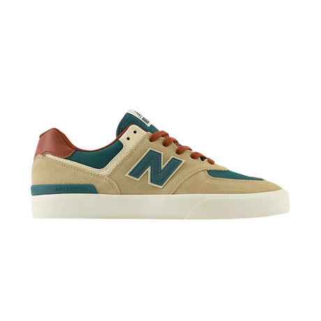 New Balance Numeric 574 Shoes - Tan / Forest Green (NM574VTF)