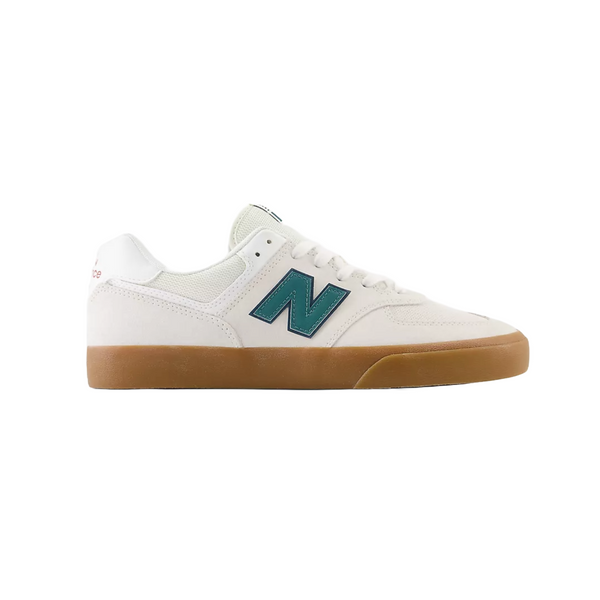 New Balance Numeric 574 Shoes - White / Vintage Teal (NM574VWG)