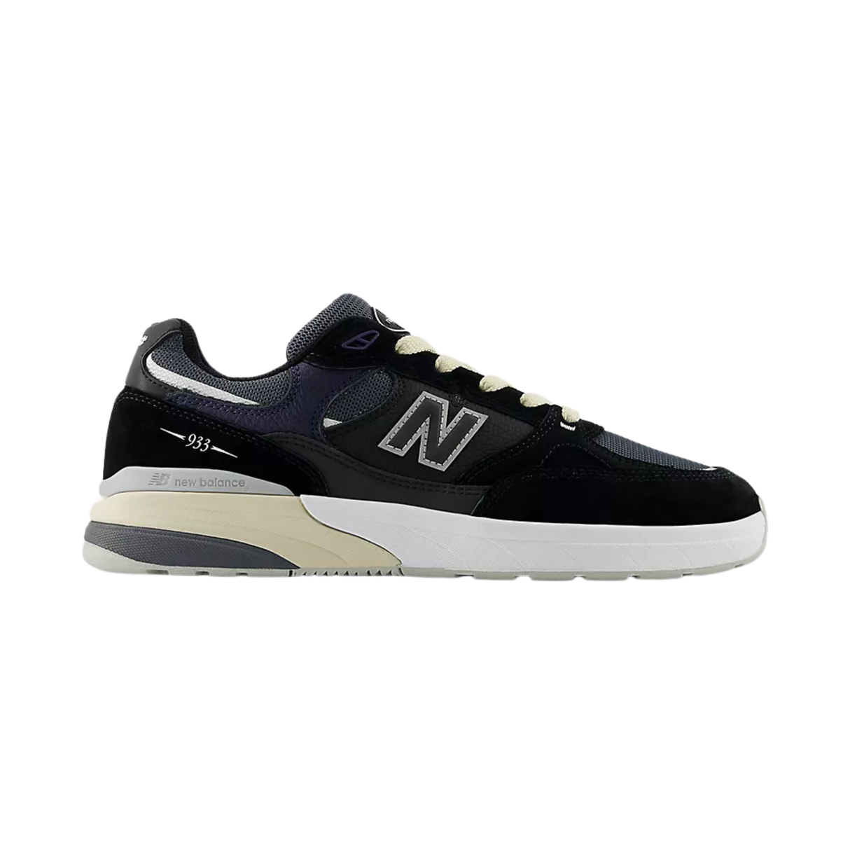 New Balance Numeric 933 Andrew Reynolds Shoes - Black / Eclipse (UN933BNT)