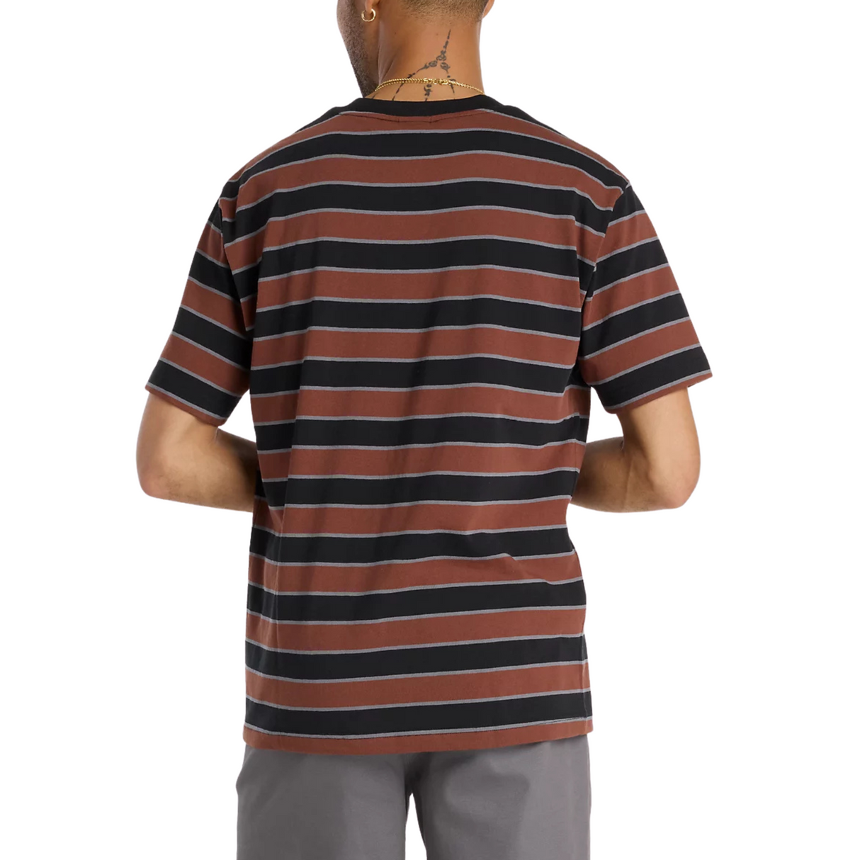 New Balance Numeric Thin Stripe T-Shirt - Black / Brown