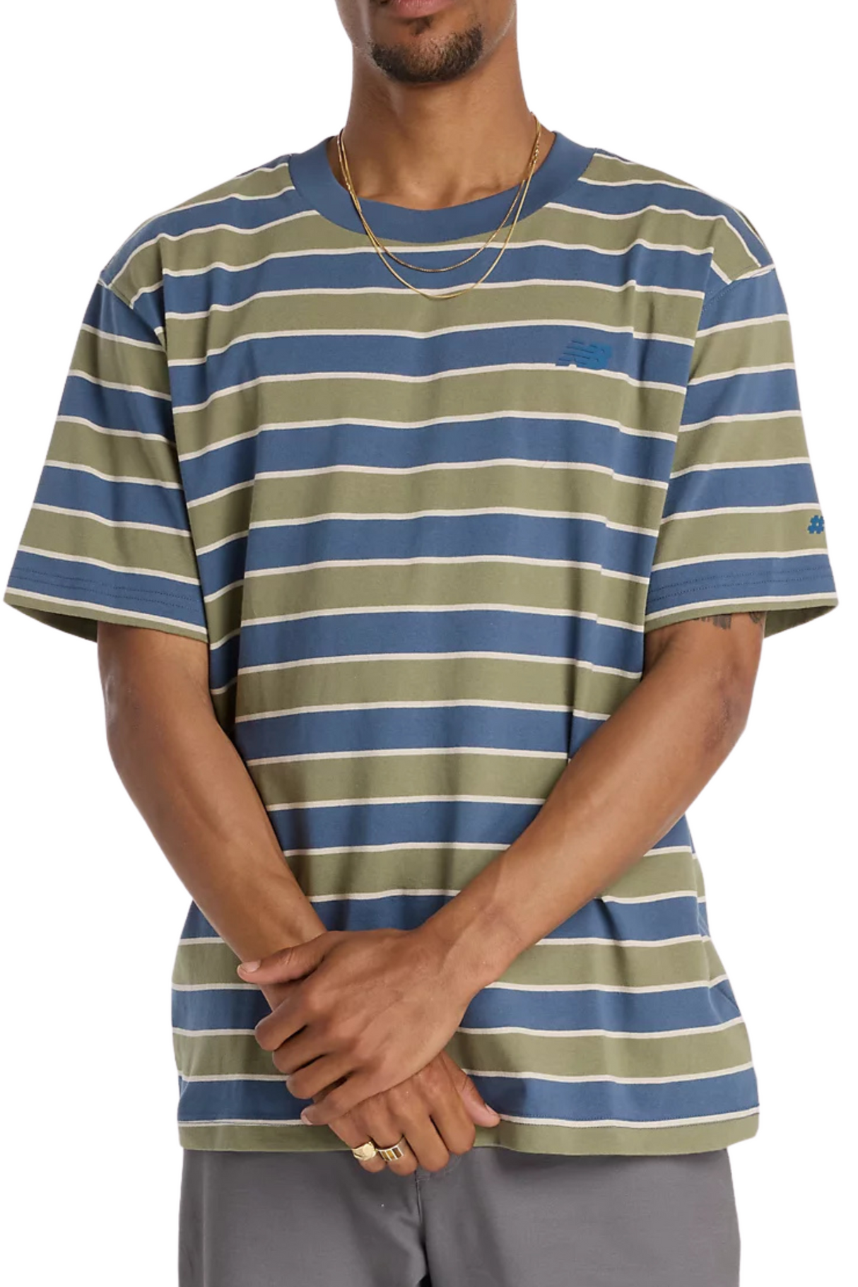 New Balance Numeric Thin Stripe T-Shirt - Vintage Indigo