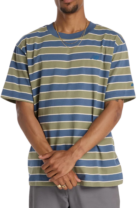 New Balance Numeric Thin Stripe T-Shirt - Vintage Indigo