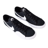 Nike SB Blazer Court Shoes- Black / White (002)