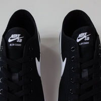 Nike SB Blazer Court Shoes- Black / White (002)