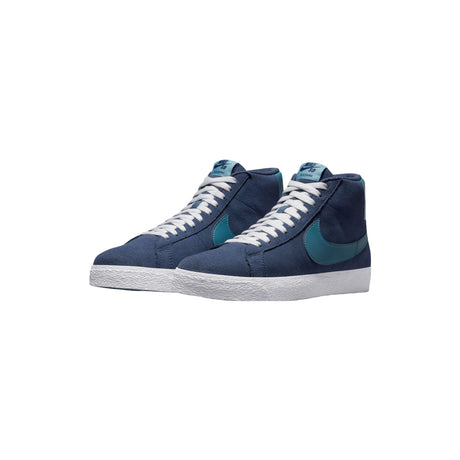 Nike SB Zoom Blazer Mid Shoes - Midnight Navy / Midnight Navy / Black / Noise Aqua (400)