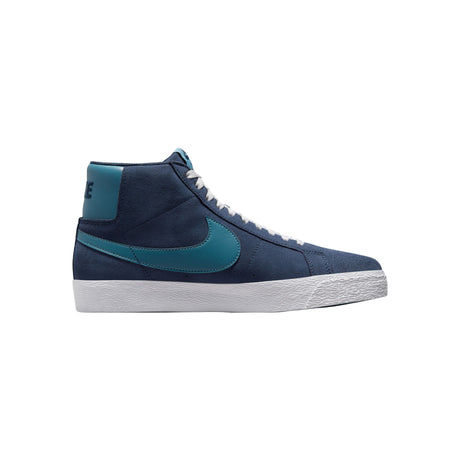 Nike SB Zoom Blazer Mid Shoes - Midnight Navy / Midnight Navy / Black / Noise Aqua (400)