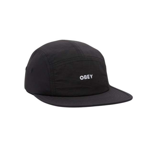 OBEY Bold Nylon Camp Cap Hat - Black