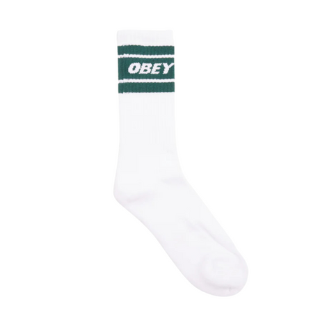 OBEY Cooper II Socks - White / Botanical Green