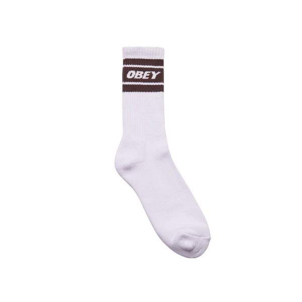 OBEY Cooper II Socks - White / Java Brown
