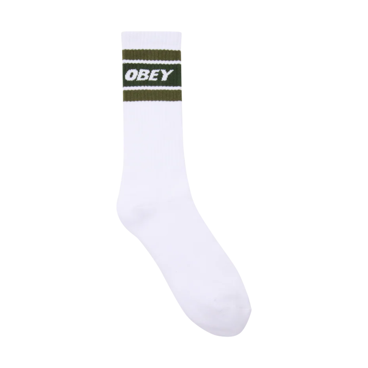 OBEY Cooper II Socks - White / Kombu Green