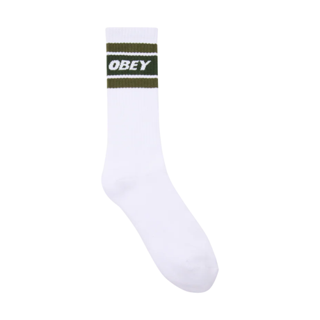 OBEY Cooper II Socks - White / Kombu Green