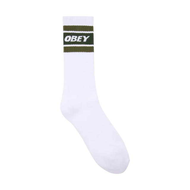 OBEY Cooper II Socks - White / Kombu Green