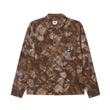 OBEY Fence Camo Woven Shirt - Fence Camo, Brown