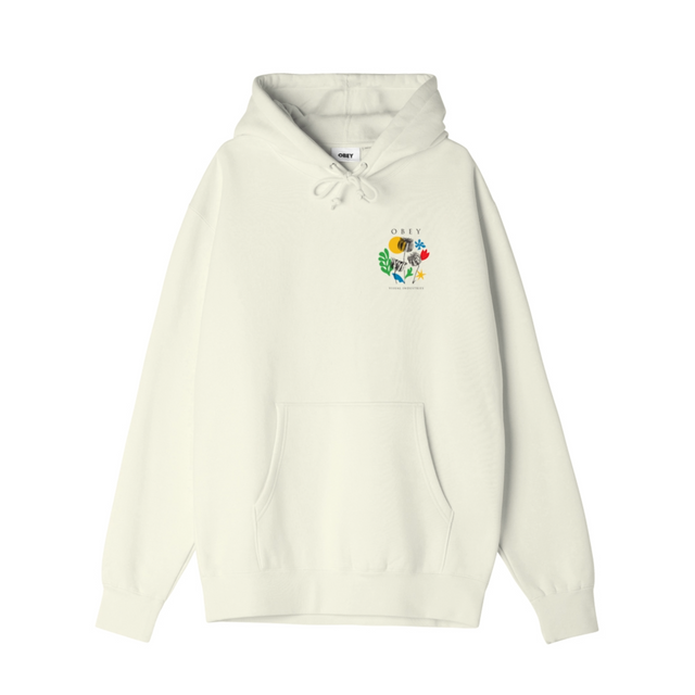 OBEY Flowers Papers Scissors Hoodie - Unbleached