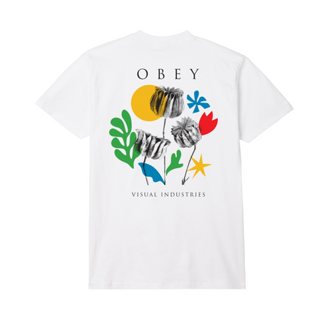 OBEY Flowers Papers Scissors T-Shirt - White