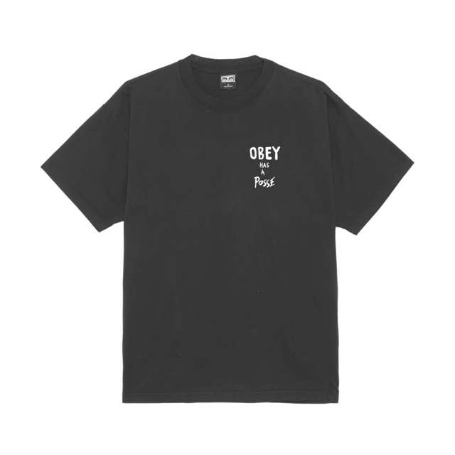 OBEY Has A Posse T-Shirt - Vintage Black