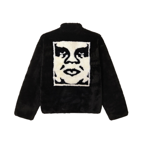 OBEY Icon Face Sherpa Jacket - Black