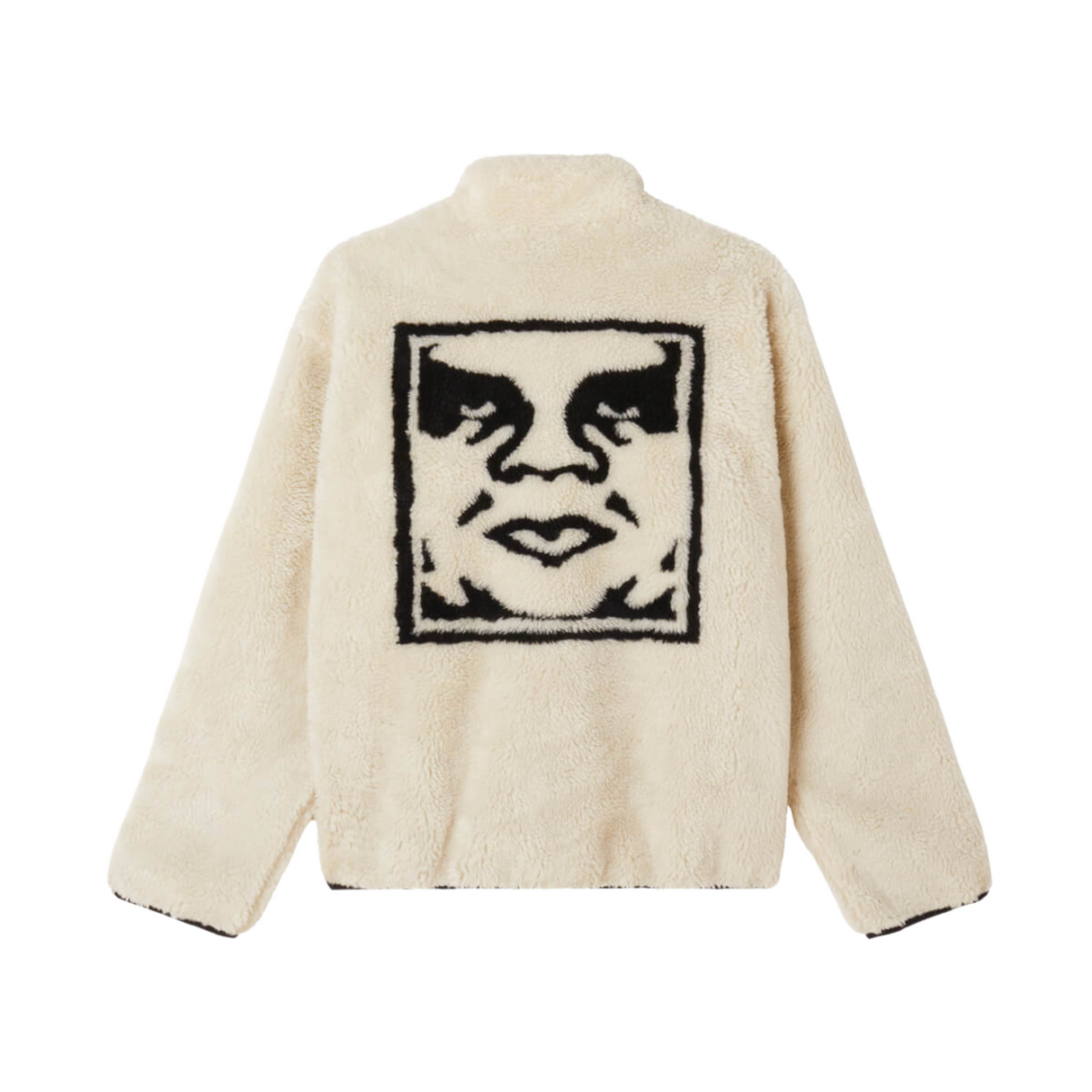 OBEY Icon Face Sherpa Jacket - Unbleached