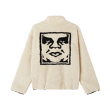 OBEY Icon Face Sherpa Jacket - Unbleached