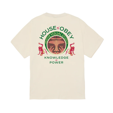 OBEY Knowledge Is Power T-Shirt - Cream