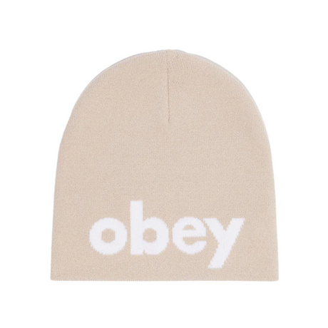 OBEY Lowercase Skully Beanie - Silver Grey