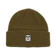 OBEY Mid Icon Patch Cuff Beanie - Dull Army
