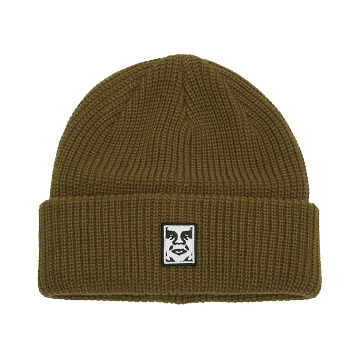 OBEY Mid Icon Patch Cuff Beanie - Dull Army