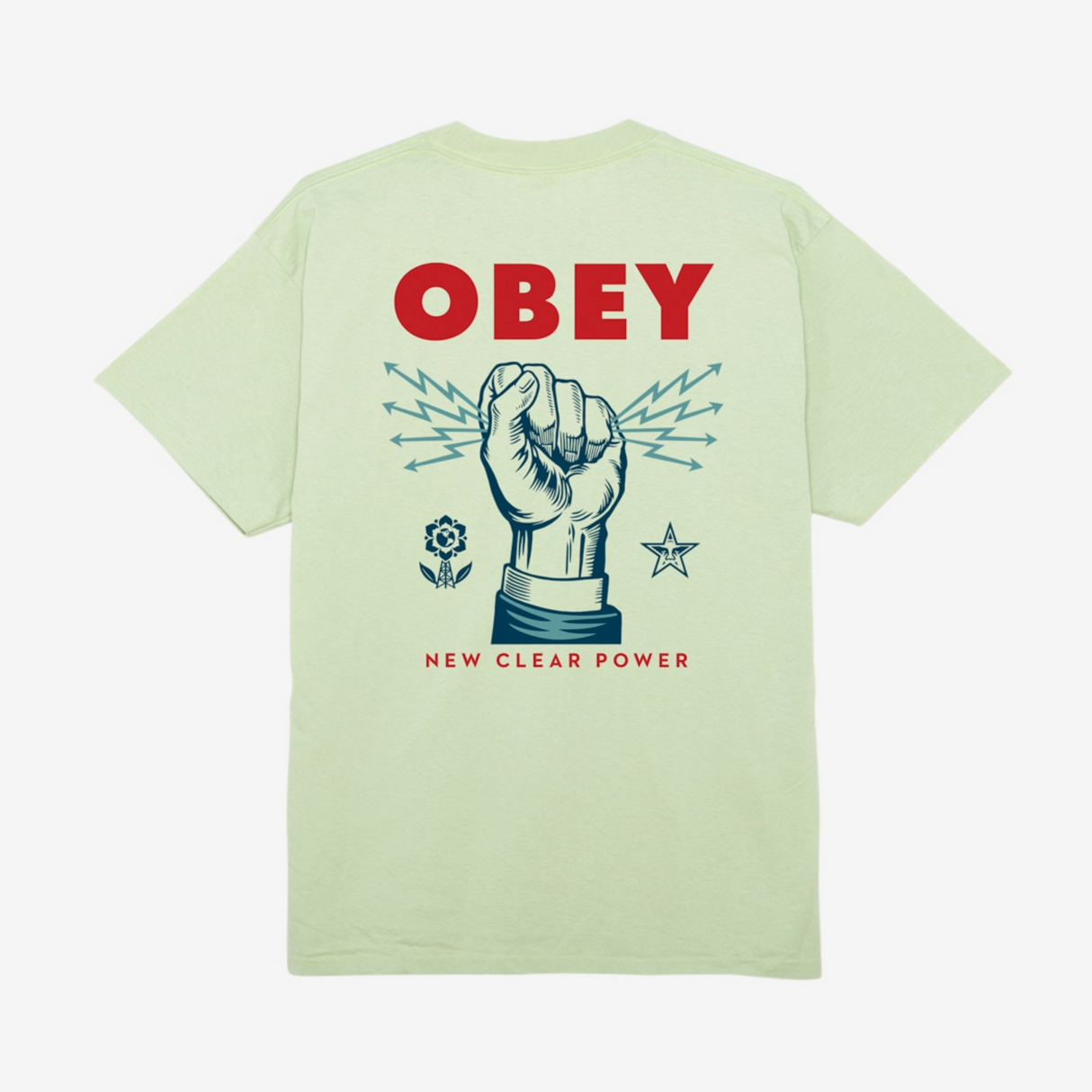 OBEY New Clear Power T-Shirt - Cucumber