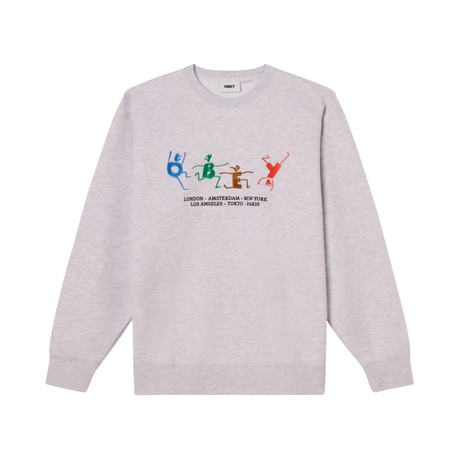 OBEY People Crewneck Sweatshirt - Ash Heather