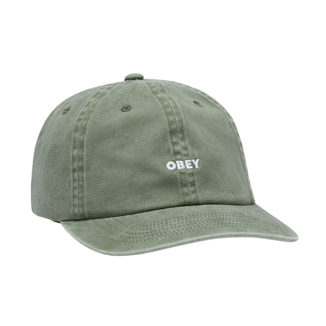 OBEY Pigment Bold 6 Panel Strapback Cap Hat - Pigment Olive